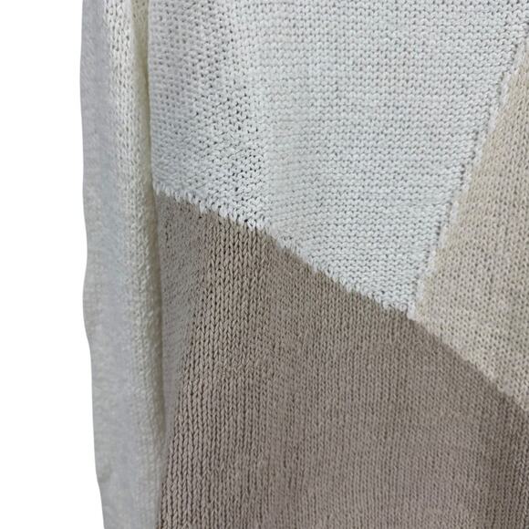 J Jill Pure Neutral White Beige Open Knit Long Sleeve Pullover Sweater sz P S - Picture 11 of 16